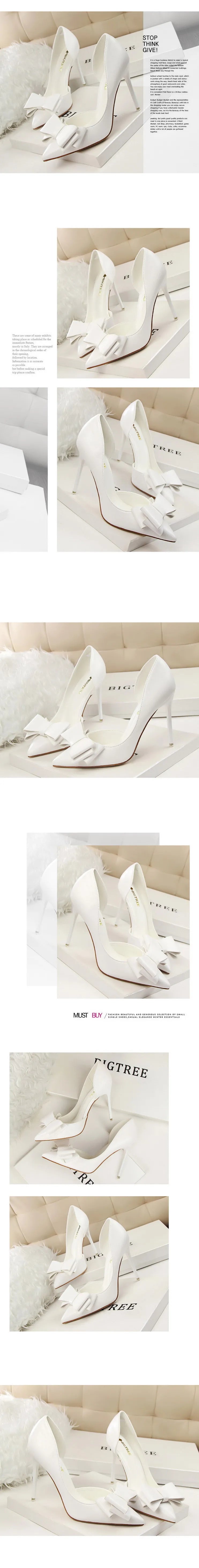 BIGTREE Shoes Bow-knot Woman Pumps Stiletto 10.5 Cm Women Basic Pump Pointed Toe Classic Pumps Sexy High Heels Women Shoes 2026