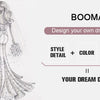 Booma Short Wedding Party Dresses Short Puff Sleeves A-Line Brides Prom Dress for Women Above Knee Bridals Gown Customized