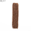 18"Synthetic Faux Locs Crochet Braids Hair Knotless Dreadlocks Straight Gypsy Locs Hair Ombre Braiding Hair Extensions For Women