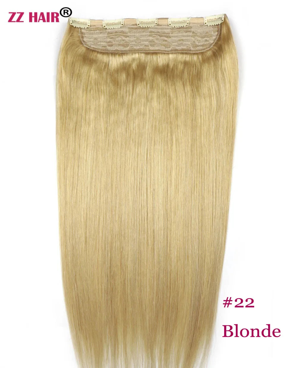 ZZHAIR 100% Brazilian Human Remy Hair Extensions 16"-26" 1Pcs Set 100g-200g One Piece 5 Clips In Natural Straight