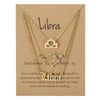3Pcs/set 12 Zodiac Sign Necklace For Women 12 Constellation Pendant Chain Choker Birthday Jewelry With Cardboard Card