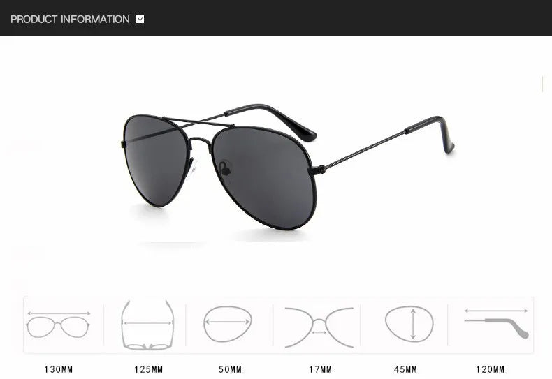 Classic Aviation sunglasses For Boy And Girl Colorful Mirror Pilot Sun Glasses Children Sunglasses Kids Sunglasses Eyewear