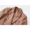 HARLEYFASHION Europäisch Amerikanisch 2021 Frühling Herbst Slim Doppelreiher Damen Blazer OL Unifarbener Hochwertiger Anzug Blazer XXL