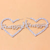 Stonefans Aesthetic Letter Earrings Designer Luxury for Women 2021 Fahsion Jewelry Rhinestone Designer Piercing Heart Earrings
