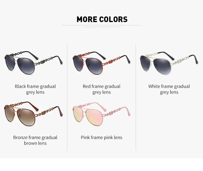 Hochwertige Damen Piloten Polarisierte Sonnenbrille Vintage Metall Hohl Fahrende Sonnenbrille UV400 Brille Gafas De Sol Mujer