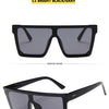 15 colors Flat Top Sunglasses Men Women Brand Designer Square Shades Gradient Sun Glasses Men Cool One Piece UV400 Mirror