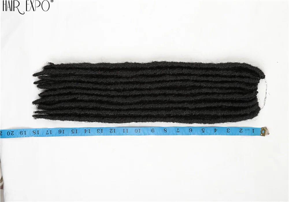 18"Synthetic Faux Locs Crochet Braids Hair Knotless Dreadlocks Straight Gypsy Locs Hair Ombre Braiding Hair Extensions For Women