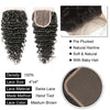 Mongolian Afro Kinky Curly Human Hair Bundles With Closure Deep Curly Hair Weave Bundles With Frontal Closure Hair Extensions