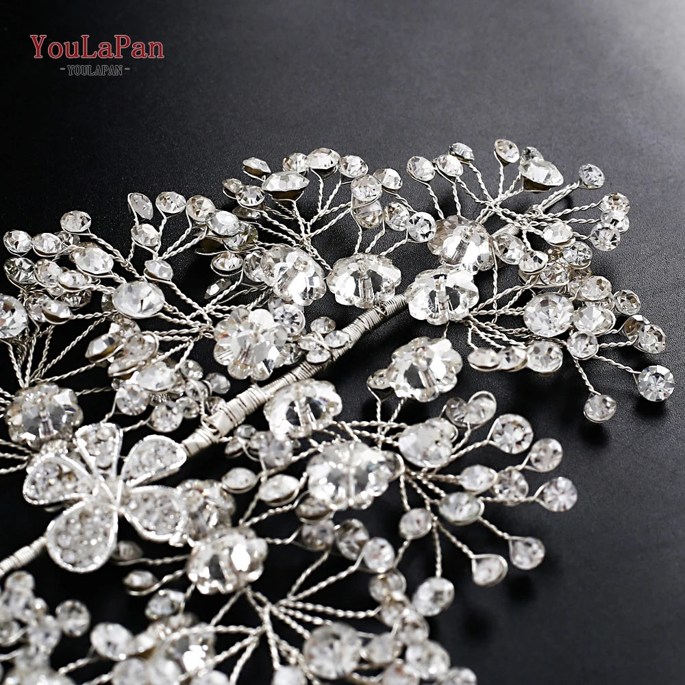 YouLaPan HP238 Bridal Crown Wedding Tiaras and Crown Bridal Tiara Luxury Hair Wedding Accessories Boho Wedding Headband Headwear