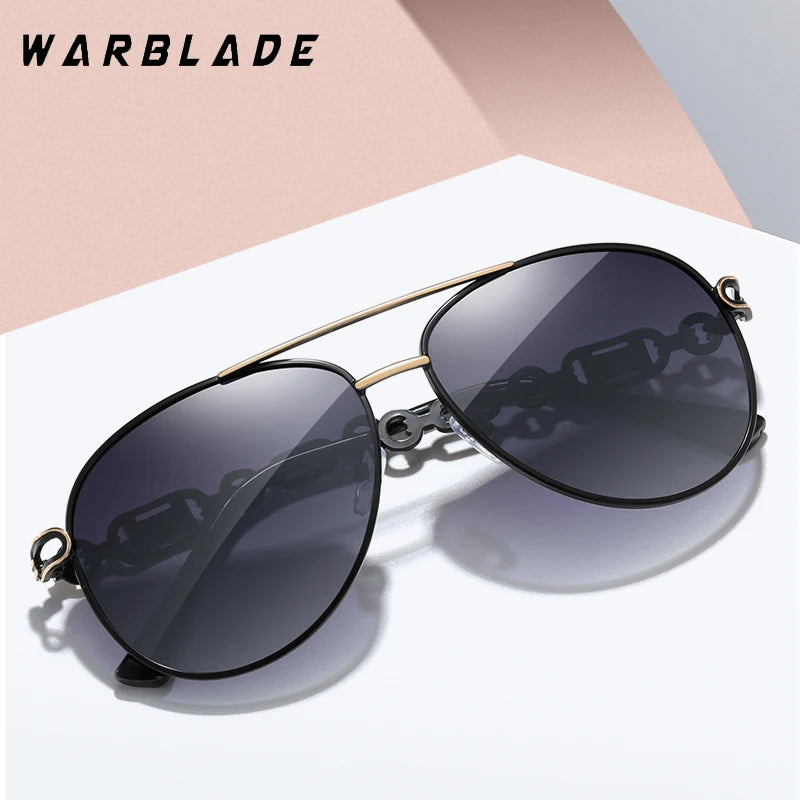 Hochwertige Damen Piloten Polarisierte Sonnenbrille Vintage Metall Hohl Fahrende Sonnenbrille UV400 Brille Gafas De Sol Mujer