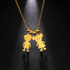 Couple Friend Personalized Necklace Custom Chain Name Mother Father Family Gift For Women Men Stainless Steel Pendant Jewelry