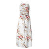 Women Holiday Floral Print Long Dresses Summer Spaghetti Strap Beach Swing Party A Line Dress Sexy Backless Irregular Dress Robe