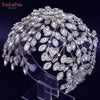 YouLaPan Luxury Bridal Hair Tiara Rhinestone Headband Handmade Wedding Hair Accessories Women Headdress Pageant Headpiece HP398