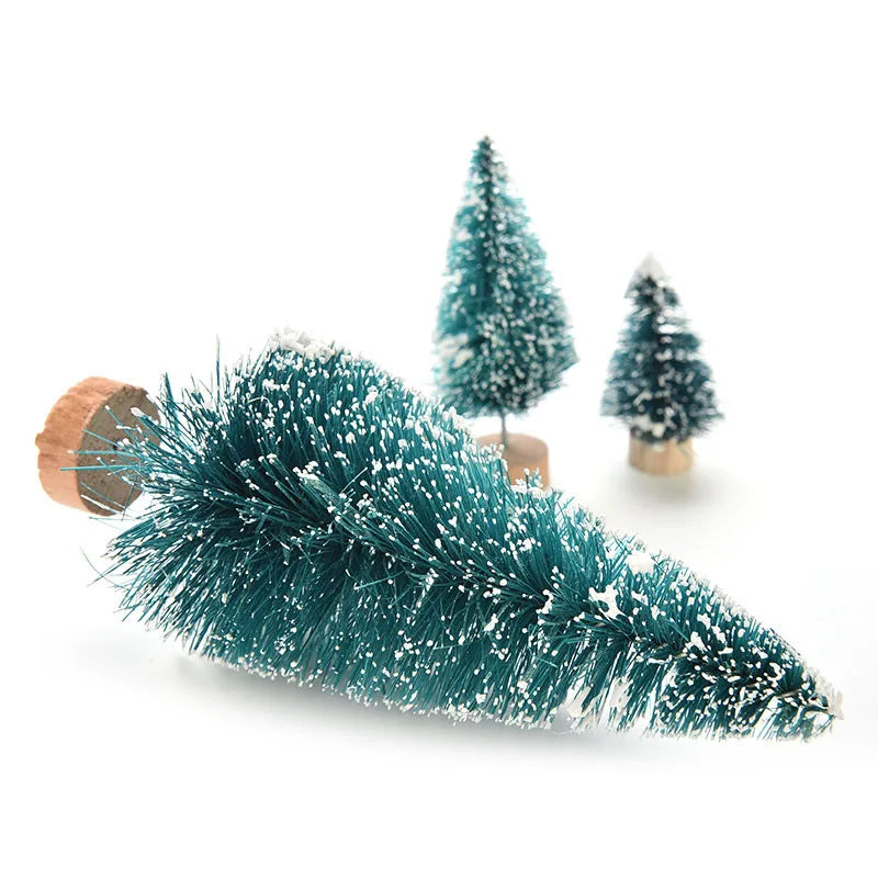1/3/6 Stück Miniatur-Weihnachtsbaum, kleiner künstlicher Sisal-Schnee-Landschafts-Baum für Weihnachtsbastelarbeiten, Tischdekoration