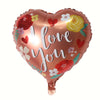 10 Stück 18 Zoll Valentinstags-Heliumballons, „I Love You“ Herzfolienballon, Romantische Hochzeits-Valentinstags-Partydekorationen