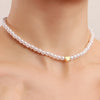 YWZIXLN 2021 Trend Elegant Jewelry Wedding Big Pearl Necklace For Women Fashion White Imitation Pearl Choker Necklace N0179
