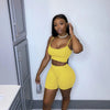 two piece set women two pieces outfits summer clothes crop top shorts 2 piece set women  summer clothing wholesale