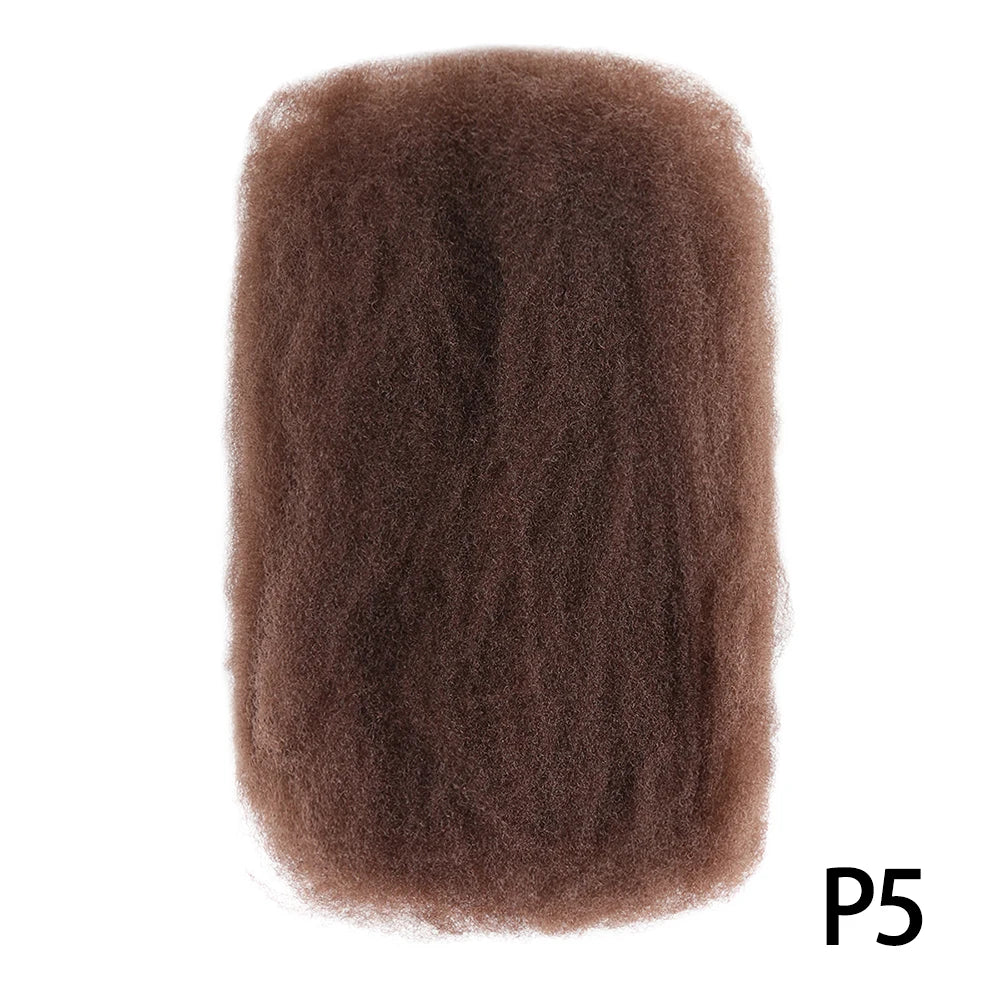 Afro kinky Curly Synthetic Braiding Hair Extensions For DIY Good Omens Cosplay 10 Inch 50g/pcs For Dreadlocks Twist Braids Hair