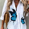 Temperament Damenhemd Lockeres Langarmshirt Damen Lässiges Bedrucktes Damentop