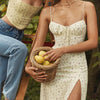 Hugcitar 2025 Sleeveless Satin Slip Floral Ruched Bandage Cut Out Maxi Dress Summer Women Fashion Sexy Party Club Robe Kpytomoa