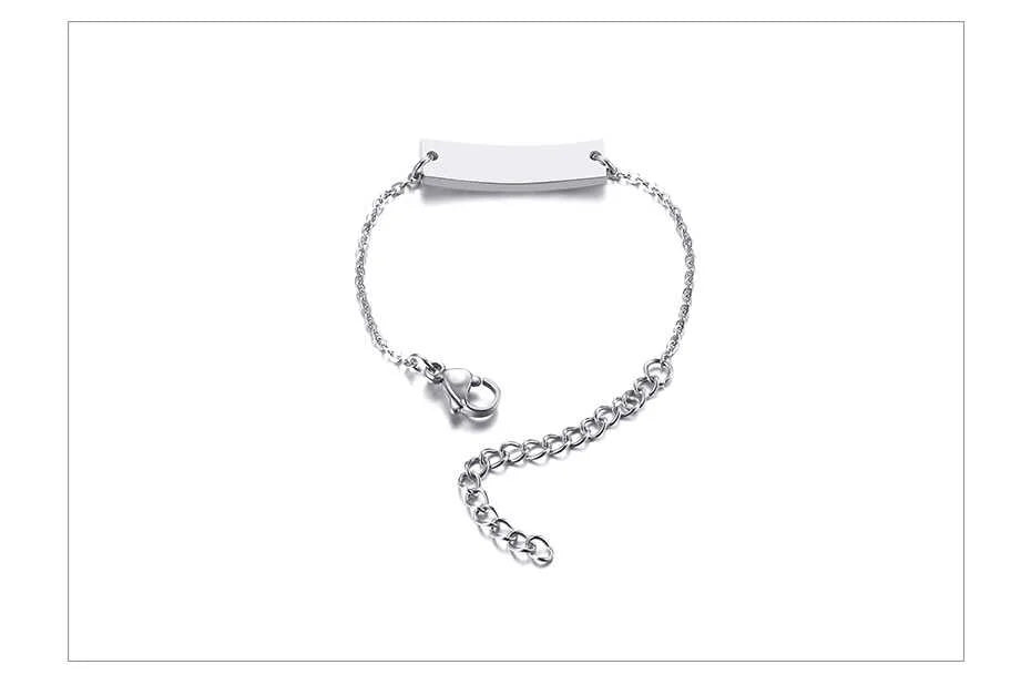 Vnox Personalize Mom Daughter Son Name Bracelets Non Allergy Stainless Steel Baptism Custom Love Baby Gifts Adjustable Jewelry