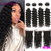 Mongolian Afro Kinky Curly Human Hair Bundles With Closure Deep Curly Hair Weave Bundles With Frontal Closure Hair Extensions