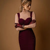 Women Summer Fashion Sexy V Neck Backless Button Red Black White Bodycon Bandage Dress 2022 Designer Evening Party Dress Vestido