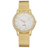Women Watches Luxury Mesh Band Bracelet Rose Gold   Inlaid Crystal Fashion   New
