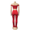 Two Piece Set for Women Two Piece Outfits Stacked Pants 2 Pieces Sets Women Crop Top Pants Stacked Leggings Outfits for Female