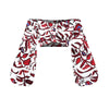 Nationaler Fashion-Print Damen Zweiteiler Sexy schulterfreies ärmelloses Oberteil + Maxirock mit hohem Schlitz Sommer Casual Damenanzug