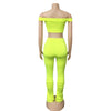 Two Piece Set for Women Two Piece Outfits Stacked Pants 2 Pieces Sets Women Crop Top Pants Stacked Leggings Outfits for Female