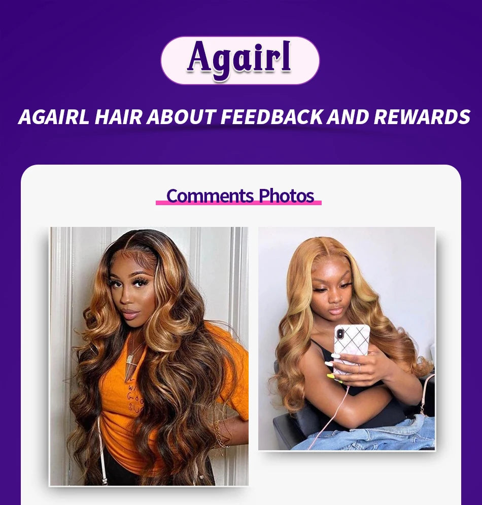 Highlight Red Blonde Colored 6X4 Lace Closure Wig Pre Plucked Ready Go Human Hair Wigs for Women 200% Body Wave Lace Frontal Wig