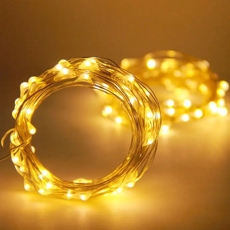 1M 2M 3M 5M 10M Kupferdraht LED Lichterketten Festbeleuchtung Lichterkette für Weihnachtsbaum Hochzeitsfeier Dekoration
