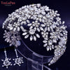 YouLaPan Luxury Bridal Hair Tiara Rhinestone Headband Handmade Wedding Hair Accessories Women Headdress Pageant Headpiece HP398