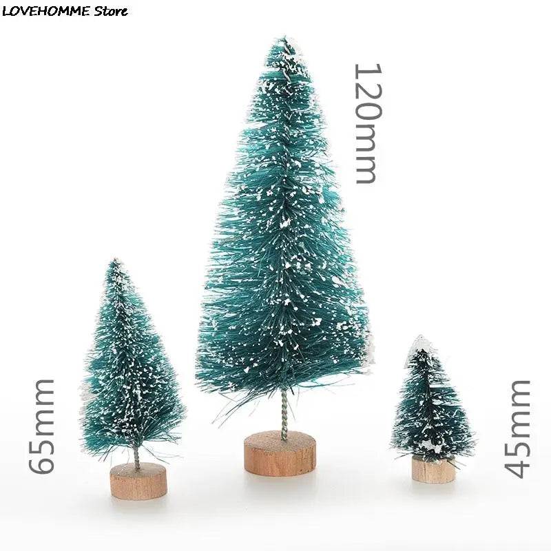 1/3/6 Stück Miniatur-Weihnachtsbaum, kleiner künstlicher Sisal-Schnee-Landschafts-Baum für Weihnachtsbastelarbeiten, Tischdekoration