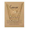 3Pcs/set 12 Zodiac Sign Necklace For Women 12 Constellation Pendant Chain Choker Birthday Jewelry With Cardboard Card
