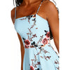 Women Holiday Floral Print Long Dresses Summer Spaghetti Strap Beach Swing Party A Line Dress Sexy Backless Irregular Dress Robe