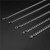 2021 Classic Men Necklace Width 3 To 7 MM Stainless Steel Long Necklace For Men Women Chain Jewelry