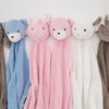 Baby Plush Blankets Stroller Comforter Winter Newborn Bed Sheet Grey Elephants Kid Boy Girl Swaddle Wrap Cobertor Infantil Quilt