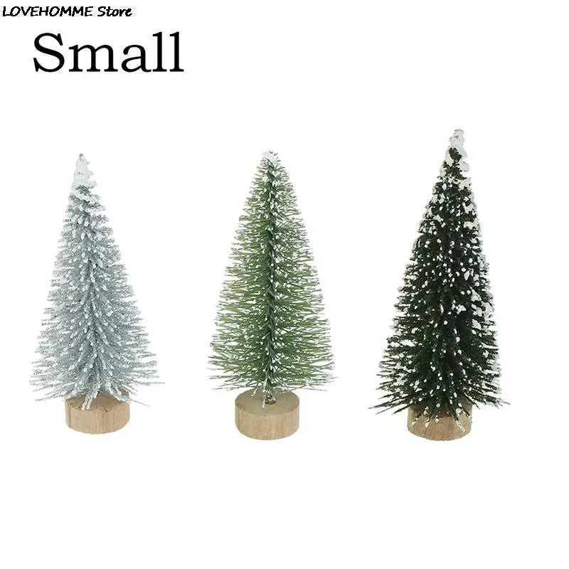 1/3/6 Stück Miniatur-Weihnachtsbaum, kleiner künstlicher Sisal-Schnee-Landschafts-Baum für Weihnachtsbastelarbeiten, Tischdekoration