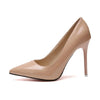 HOT Plus Size 34-44 HOT Women Shoes Pointed Toe Pumps Patent Leather Dress High Heels Boat Shoes Wedding Shoes Zapatos Mujerd76