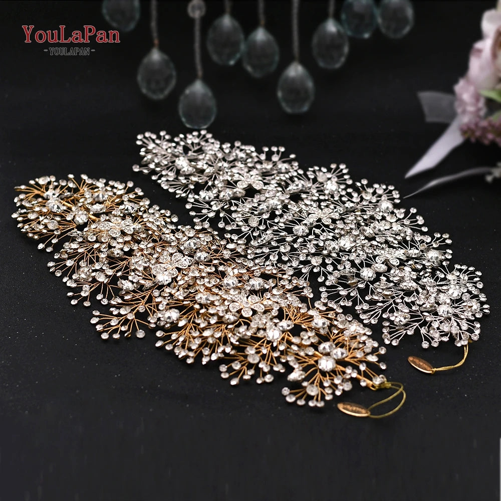 YouLaPan HP238 Bridal Crown Wedding Tiaras and Crown Bridal Tiara Luxury Hair Wedding Accessories Boho Wedding Headband Headwear