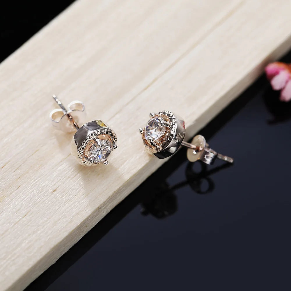 Hot trend 925 sterling Silver crystal pendant necklace earring ring for women Fashion Party wedding accessories Gift Jewelry set