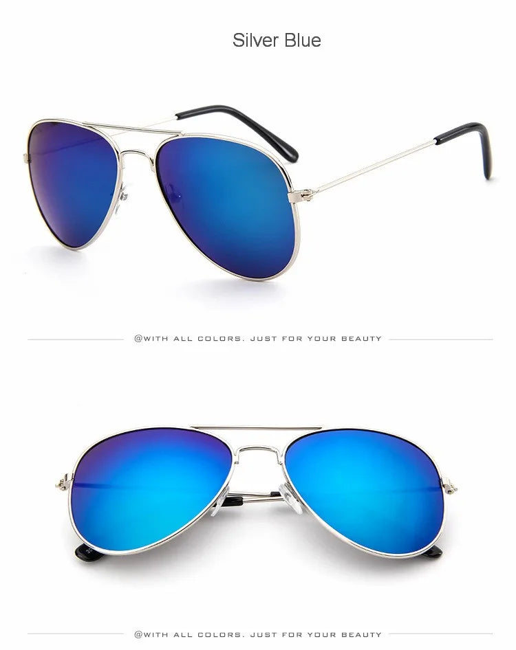 Classic Aviation sunglasses For Boy And Girl Colorful Mirror Pilot Sun Glasses Children Sunglasses Kids Sunglasses Eyewear
