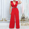 Boutique Großhandel 2025 Sommer Neue Modische V-Ausschnitt Sexy Weites Bein Ärmelloser Damen Jumpsuit
