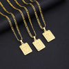 Initial Letter Pendant Necklace Stainless Steel Golden Cuban Chain A-Z Alphabet Name Jewelry For Men Women Gift