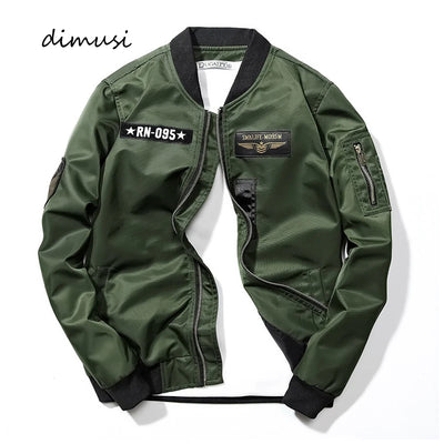 DIMUSI Men's Bomber Jackets Casual Male Outwear Windbreaker Coats Fashion Hip Hop Men Sports Pilot Baseball Jackets Clothing