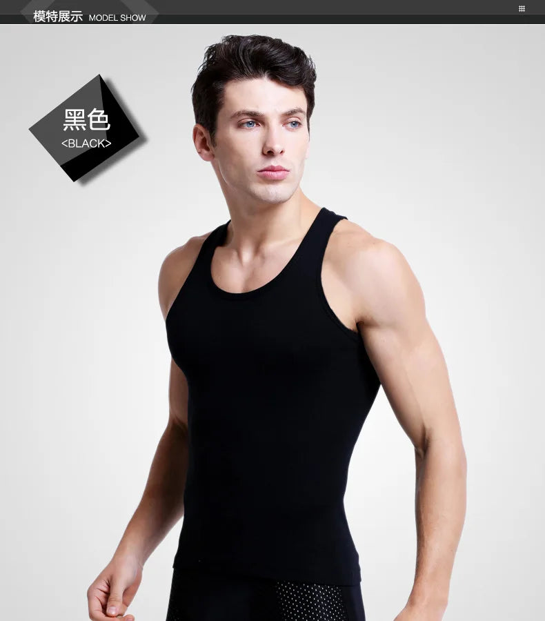 3pcs/lot Cotton Mens Underwear Sleeveless Tank Top Solid Muscle Vest Undershirts O-neck Gymclothing T-shirt men's vest Male 4XL