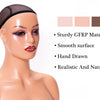 Weibliche Schaufensterpuppenkopf mit Schulter Mannequin Kopf Büste Perückenkopf Ständer mit Make-up für Perücken Präsentation Halskette Kostenlose Ohrringe, Perückenkappe