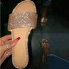 Glitter Slippers Women Summer Sandals 2023 Fashion Bling Female Candy Color Flip Flops Beach Diamond Flat Shoes Outdoor Sandals